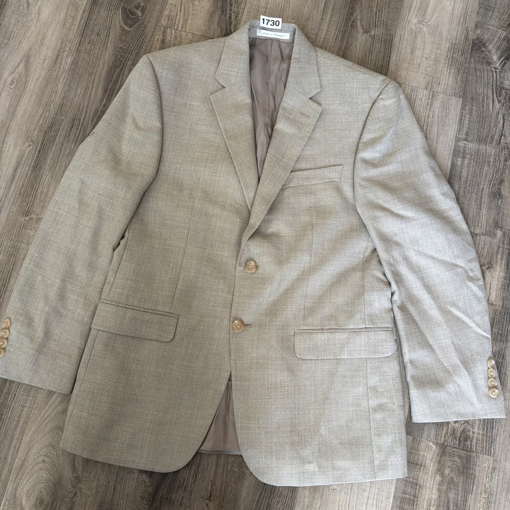 LAUREN RALPH LAUREN Men's 38S Tan Linen Blend Blazer Sport Coat